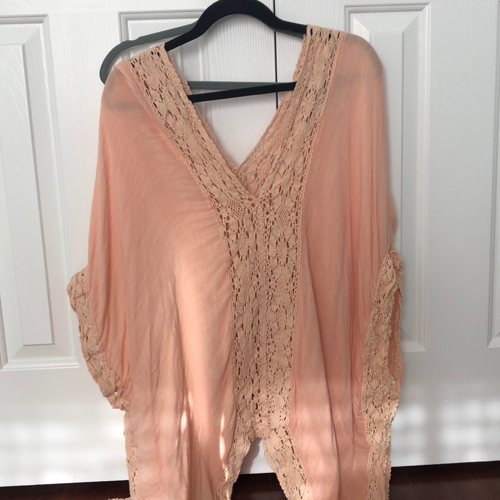 Forever 21 peach beach cover up